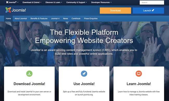 Nền tảng thiết kế web free Joomla